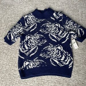 Anthropologie Ma eve blue motif sweater